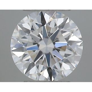 0.20 Carat Round D VVS2 EX GIA Natural Diamond