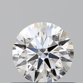 0.62 Carat Round G VVS2 EX VG GIA Natural Diamond