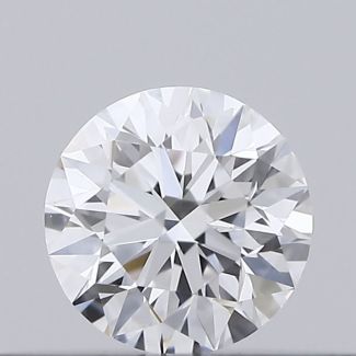 0.19 Carat Round D VVS2 EX GIA Natural Diamond