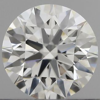 0.59 Carat Round H VVS1 EX GIA Natural Diamond