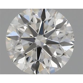 0.43 Carat Round H SI1 EX GIA Natural Diamond