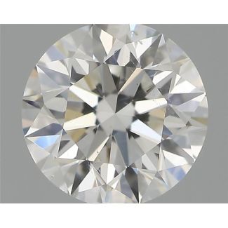 0.59 Carat Round G SI1 EX GIA Natural Diamond