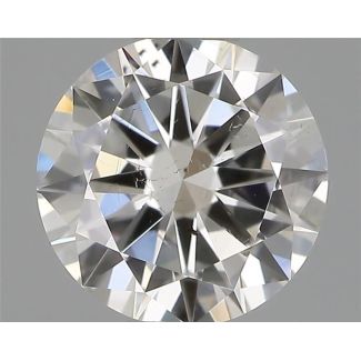 0.50 Carat Round H SI1 GD EX GIA Natural Diamond