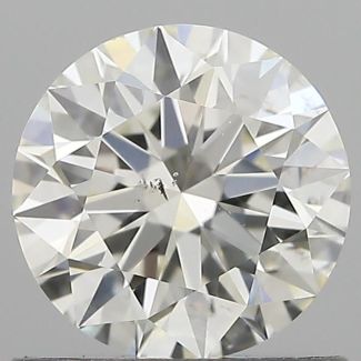 0.81 Carat Round H SI1 EX IGI Natural Diamond