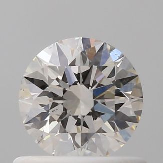 0.61 Carat Round J SI1 EX GIA Natural Diamond