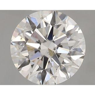 0.6 Carat Round H SI1 EX GIA Natural Diamond