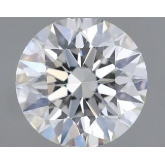 0.36 Carat Round H VVS2 EX GIA Natural Diamond