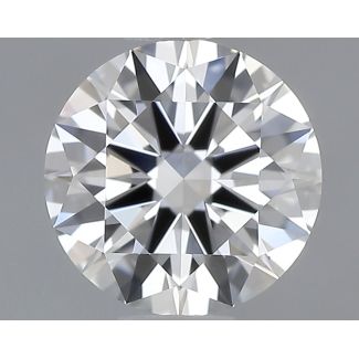 0.44 Carat Round F VVS1 EX GIA Natural Diamond