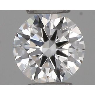 0.18 Carat Round D VVS2 EX GIA Natural Diamond