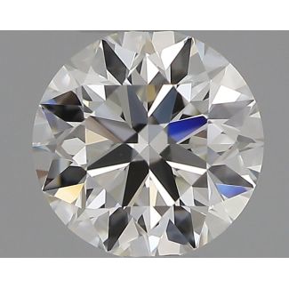 0.54 Carat Round H VVS2 EX GIA Natural Diamond