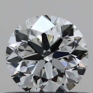 0.50 Carat Round F VVS2 VG EX GIA Natural Diamond