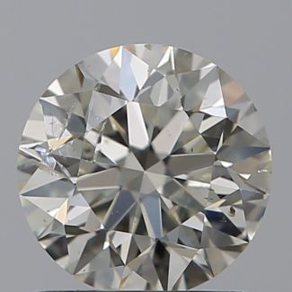 1.00 Carat Round K I1 VG EX GIA Natural Diamond