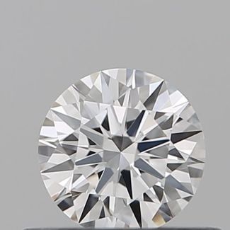 0.38 Carat Round D VVS2 EX GIA Natural Diamond