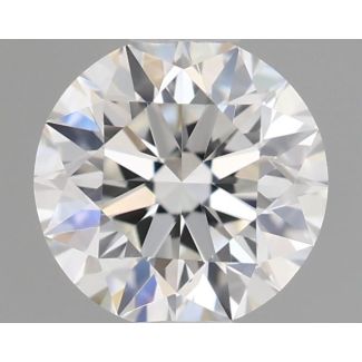 0.53 Carat Round F VVS2 EX GIA Natural Diamond