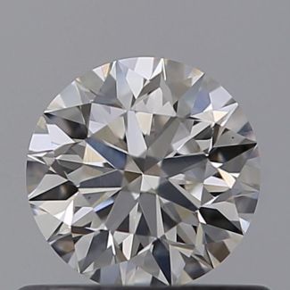 0.54 Carat Round H VS1 EX GIA Natural Diamond