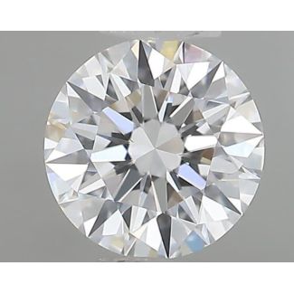 0.40 Carat Round D VVS2 EX GIA Natural Diamond