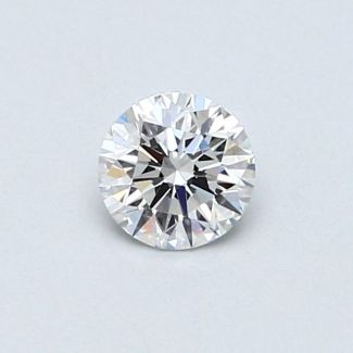 0.41 Carat Round E VVS2 VG EX GIA Natural Diamond