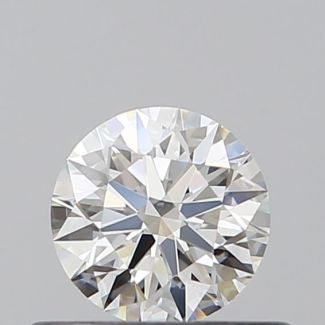 0.37 Carat Round H VVS2 EX GIA Natural Diamond