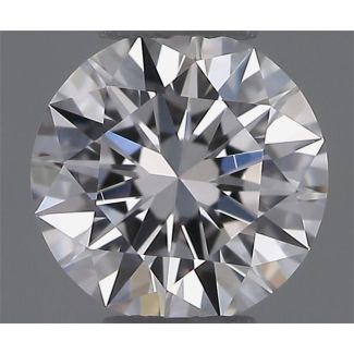 0.22 Carat Round D VVS2 EX GIA Natural Diamond