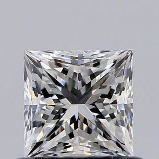 0.60 Carat Princess F VVS2 - VG GIA Natural Diamond