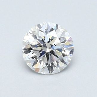 0.53 Carat Round D SI1 EX VG GIA Natural Diamond