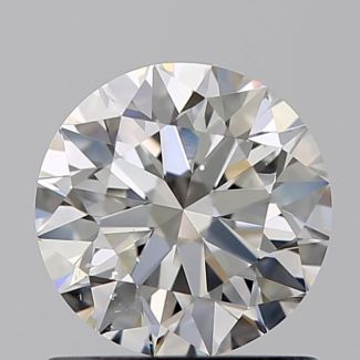 0.90 Carat Round H SI1 EX GIA Natural Diamond