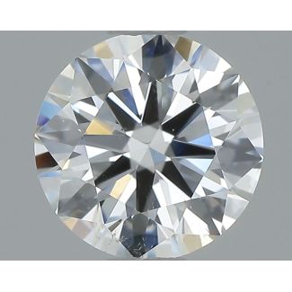 0.71 Carat Round H SI1 EX GIA Natural Diamond