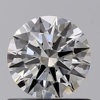 0.60 Carat Round I VVS2 EX GIA Natural Diamond