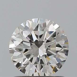 0.91 Carat Round H VVS1 EX IGI Natural Diamond