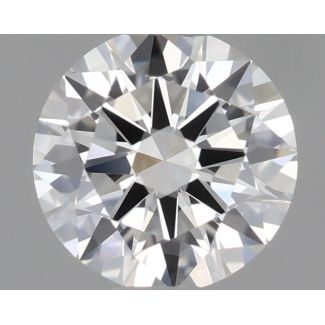 0.37 Carat Round I VVS1 EX GIA Natural Diamond