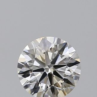 0.40 Carat Round K Faint Brown VS1 EX GIA Natural Diamond