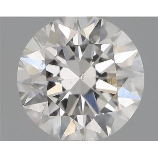 0.53 Carat Round G SI1 EX GIA Natural Diamond