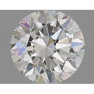 0.52 Carat Round F VVS2 EX GD GIA Natural Diamond