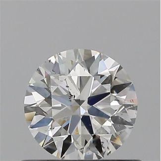 0.50 Carat Round H SI1 EX GIA Natural Diamond