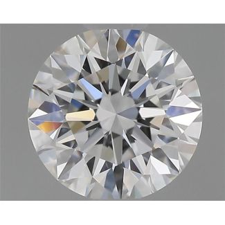 0.51 Carat Round F VVS2 EX GIA Natural Diamond