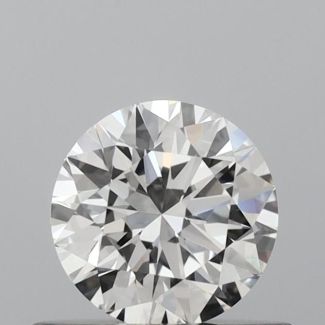 0.5 Carat Round H VVS2 EX GIA Natural Diamond