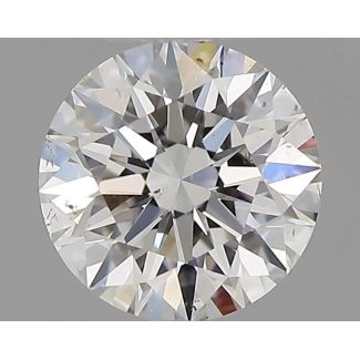 0.52 Carat Round F SI1 EX GIA Natural Diamond