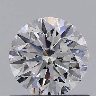 0.60 Carat Round E VVS2 VG EX GIA Natural Diamond