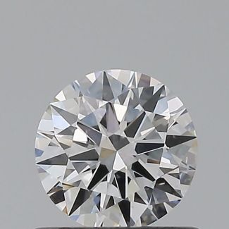 0.55 Carat Round F SI1 EX GIA Natural Diamond