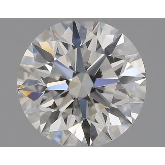 0.57 Carat Round H VVS2 EX GIA Natural Diamond