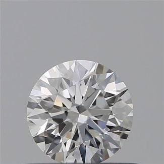 0.43 Carat Round F VVS2 EX IGI Natural Diamond