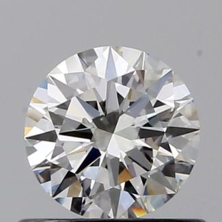 0.51 Carat Round H VVS2 EX GIA Natural Diamond