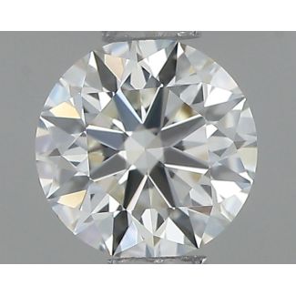 0.41 Carat Round H VVS2 EX IGI Natural Diamond