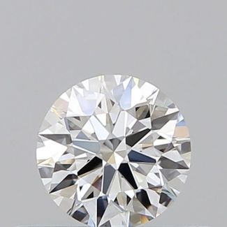 0.37 Carat Round F VVS2 EX GIA Natural Diamond