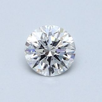 0.53 Carat Round D SI1 EX GIA Natural Diamond