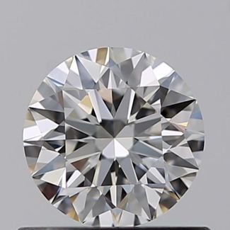 0.53 Carat Round F VVS1 EX GIA Natural Diamond