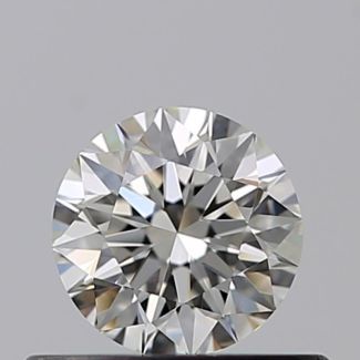 0.37 Carat Round I VVS2 EX GIA Natural Diamond