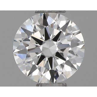 0.46 Carat Round F VVS2 EX GIA Natural Diamond