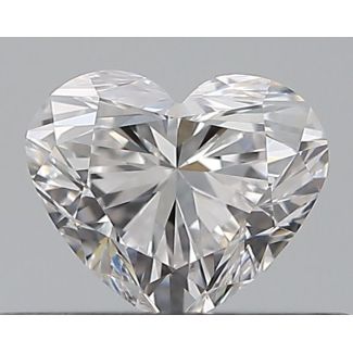 0.38 Carat Heart D VVS2 - EX GIA Natural Diamond