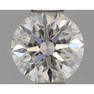 0.36 Carat Round H VVS2 EX IGI Natural Diamond